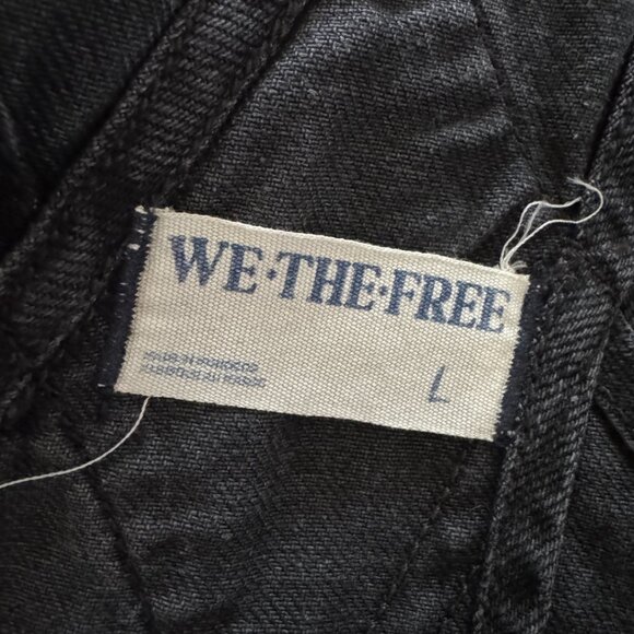 FREE PEOPLE X WE THE FREE Ziggy Straight Leg Overall in Mineral Black | Size L - Picture 12 of 15